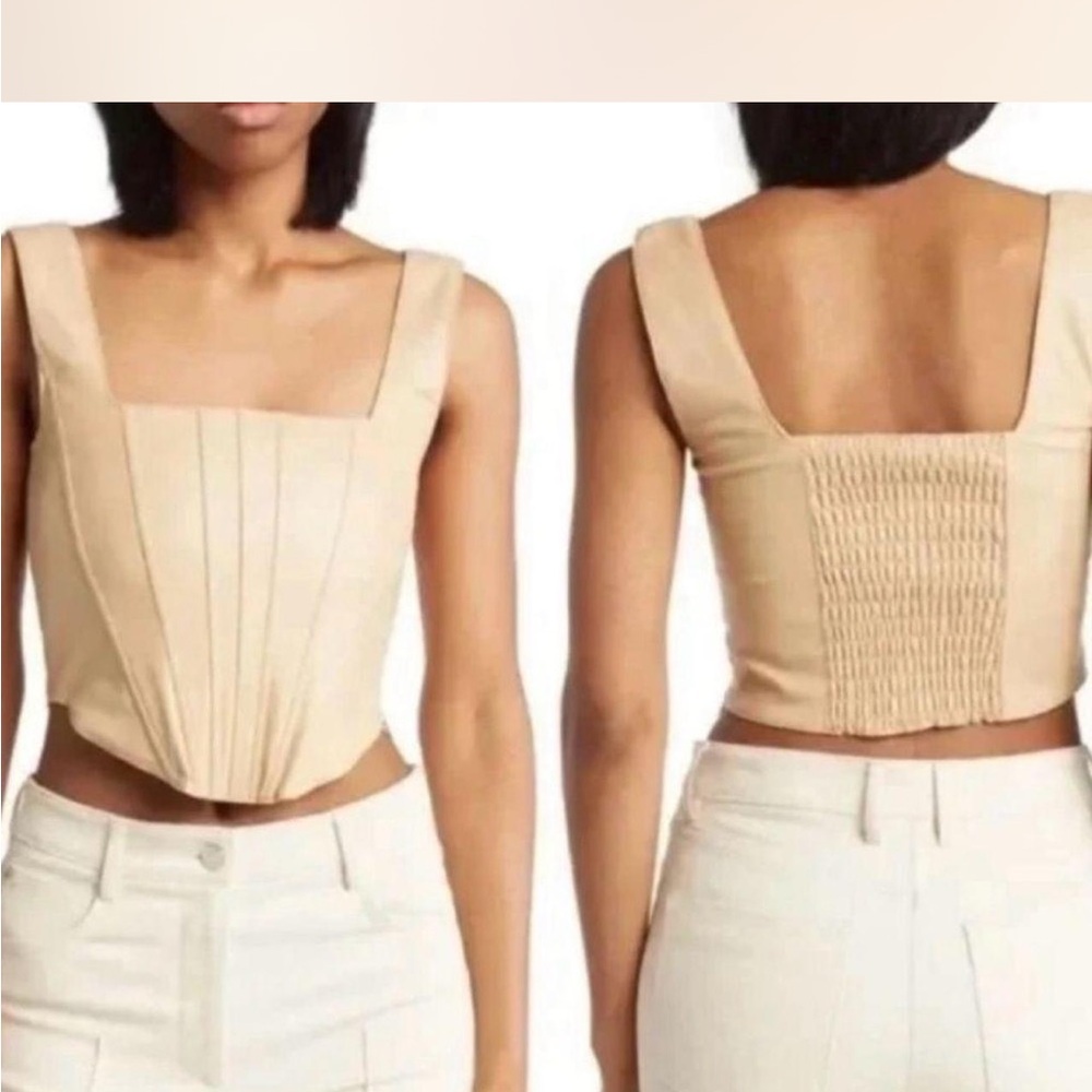 7 For All Mankind Beige Corset Top